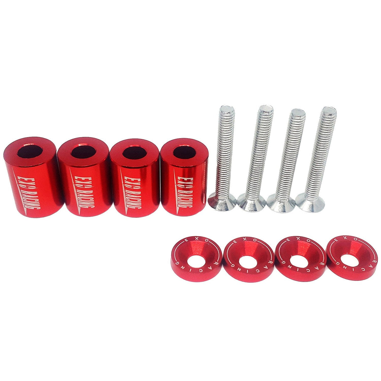 Exoracing Bonnet Raisers Spacer 1" Red - torquegt