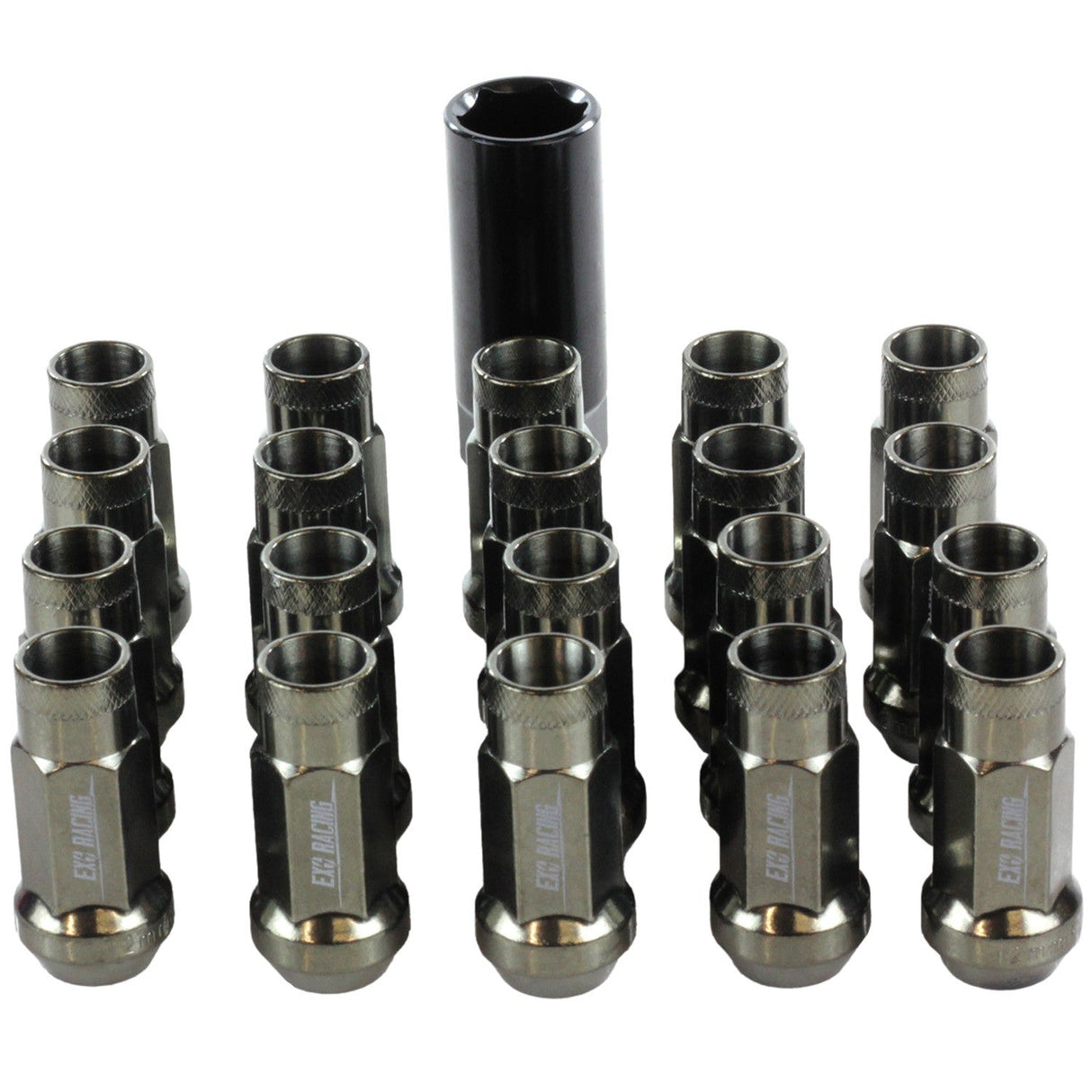 Exoracing Grey Wheel Nuts Forged Steel, Set of 20 - M12X1.25 - torquegt