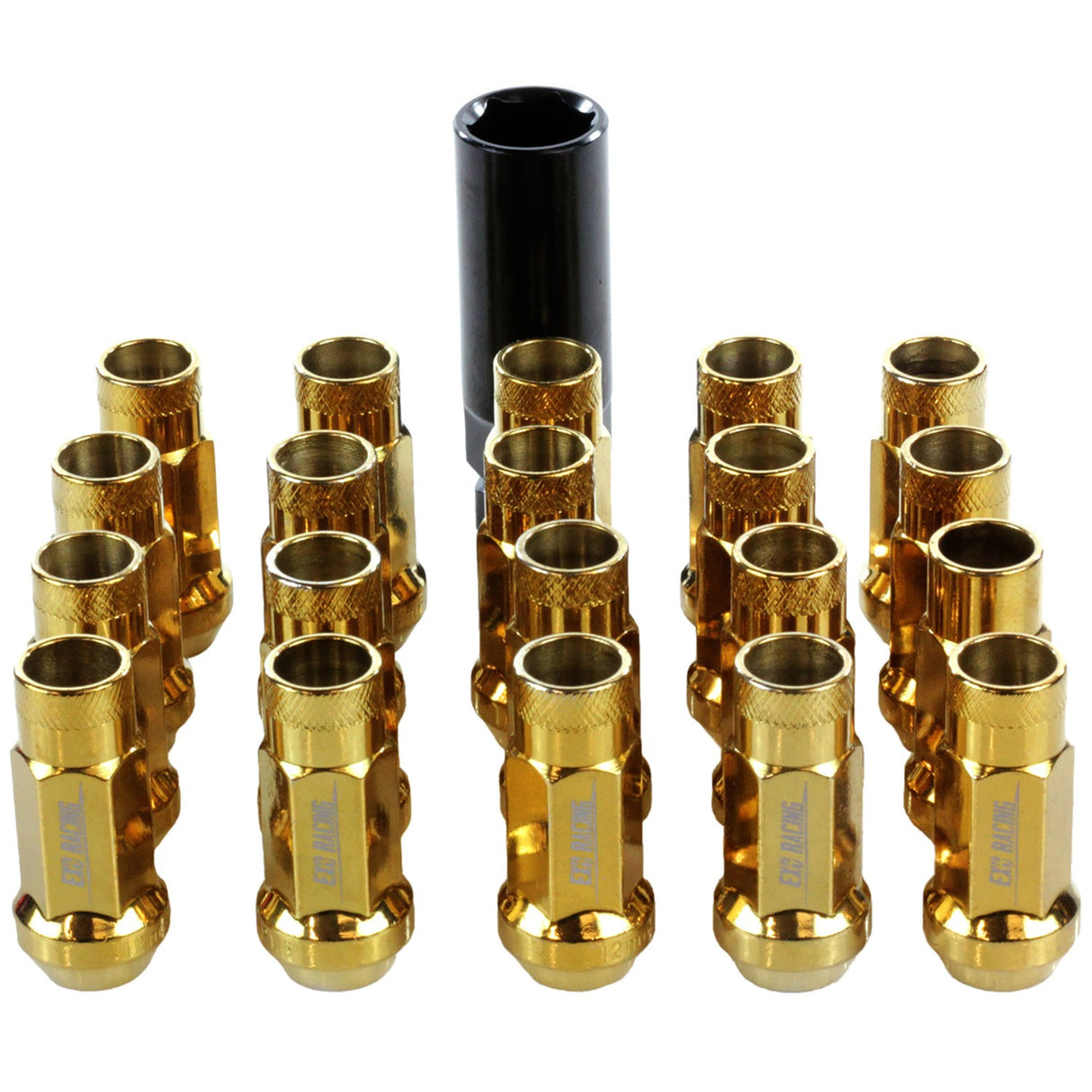 20x Tuercas de rueda Exoracing Gold de acero forjado M12X1.5