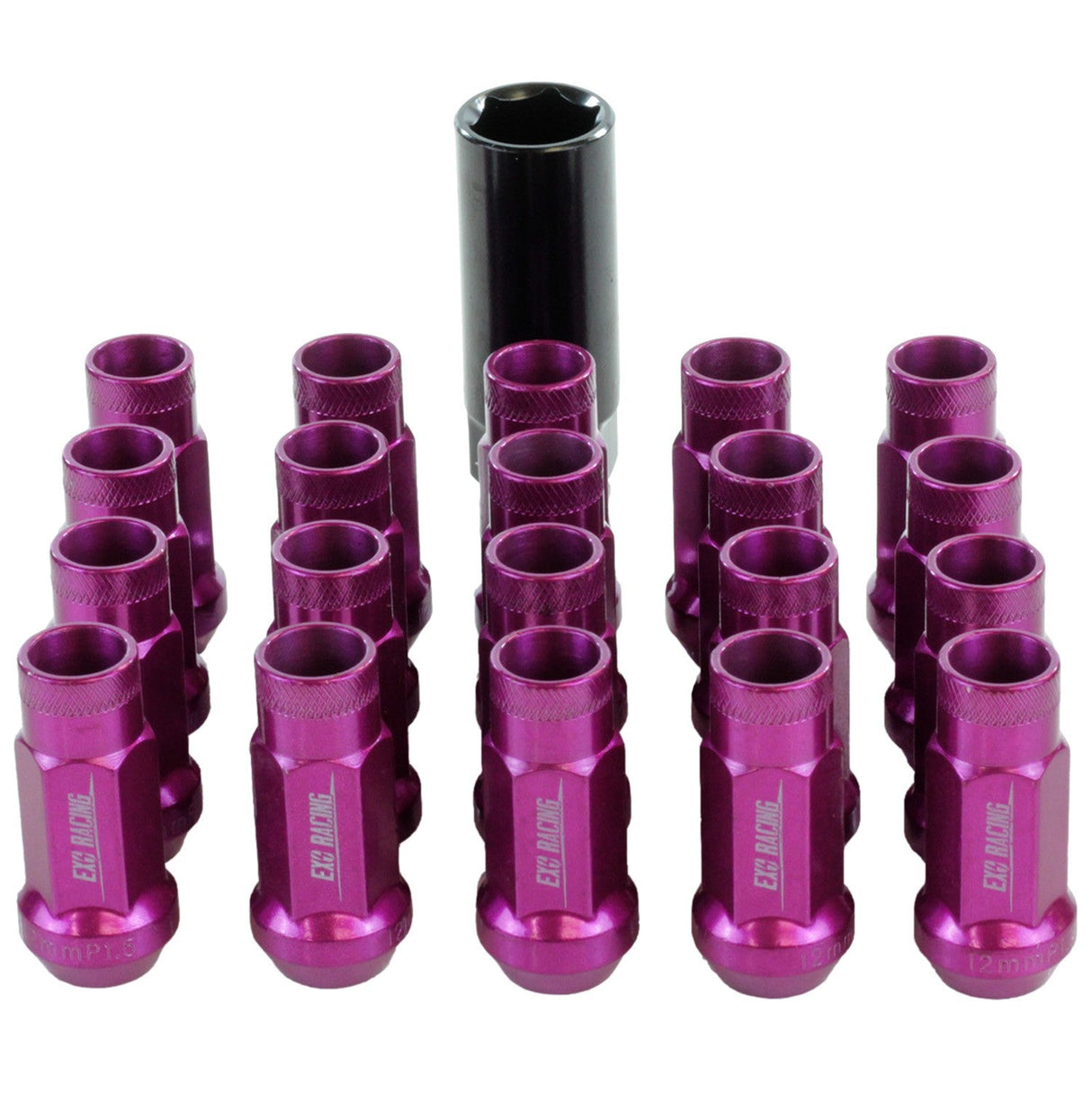 Exoracing Purple Wheel Nuts Forged Steel, Set of 20 - M12X1.25 - torquegt