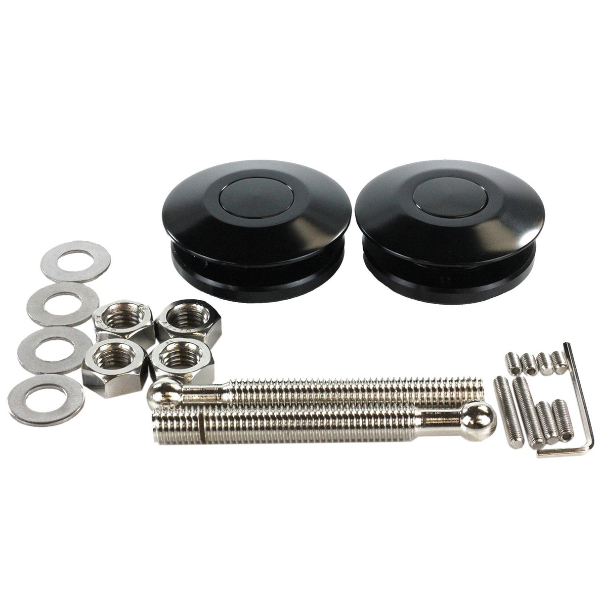 2x Botón de liberación rápida Exoracing negro de 62 mm