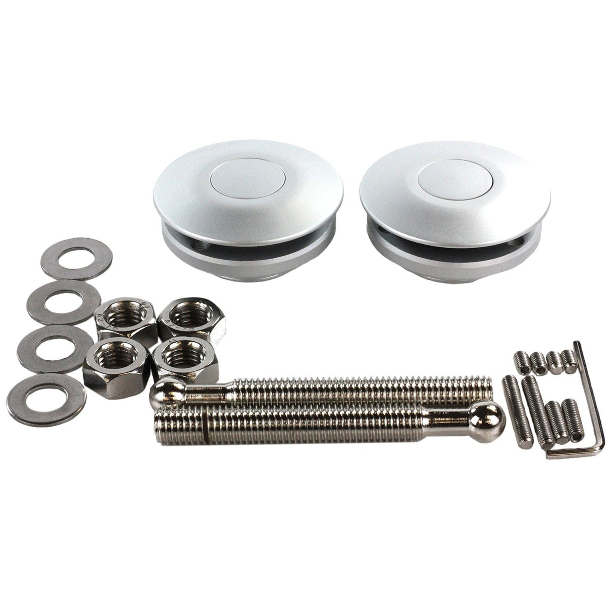 Exoracing Quick Release Button Silver 62mm, Pack of 2 - torquegt