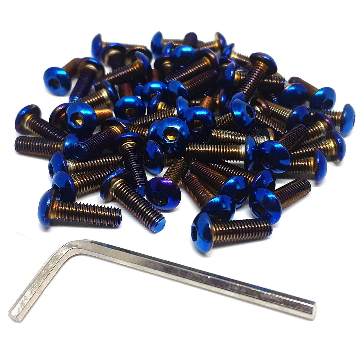 Exoracing Steering Wheel Bolts Burnt Titanium Domed M5x20 - torquegt