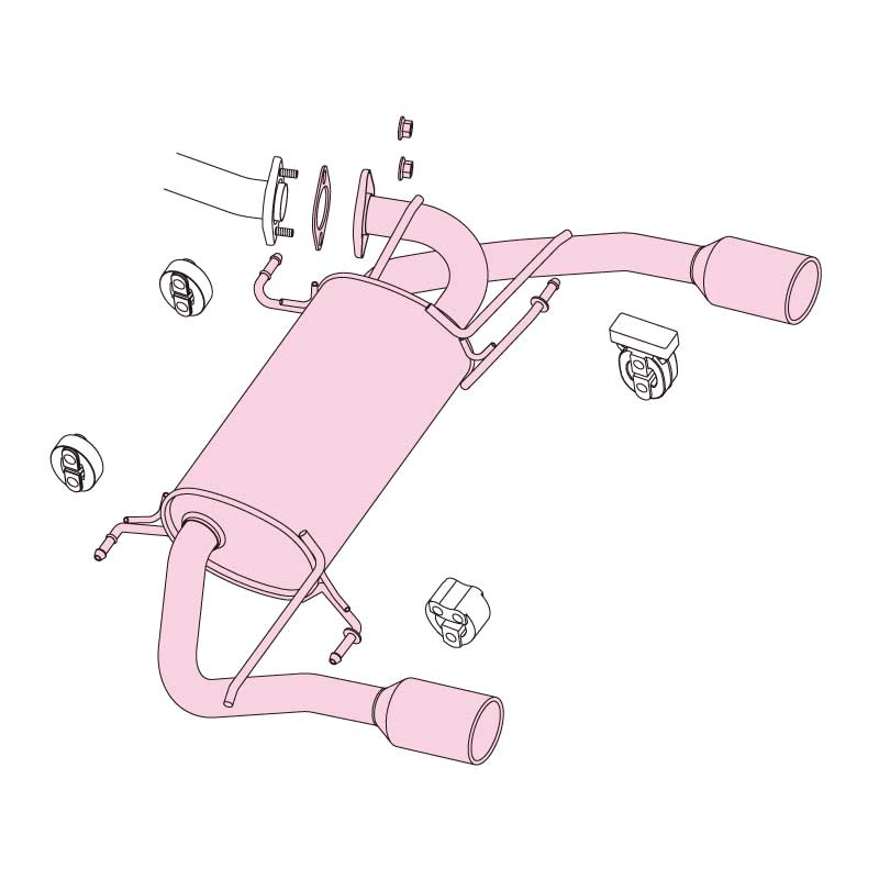 Fujitsubo A - S Dual Tip Exhaust System - Swift Sport ZC32S - torquegt