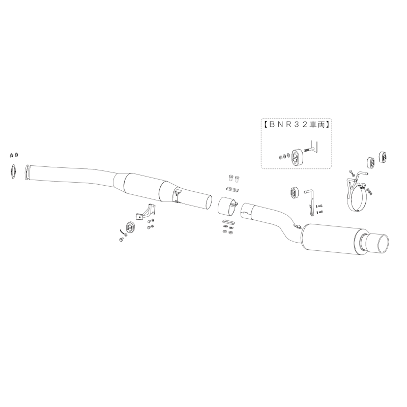 Fujitsubo Legalis Super R Exhaust - Skyline R32 GTST / GTR - torquegt