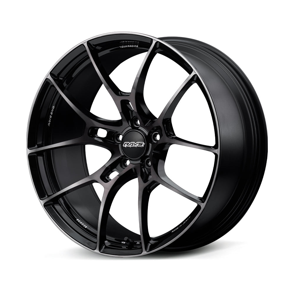 Llanta de aleación Rays Volk Racing G025 LTD - 19x8,5 ET22 5x112, negra prensada y transparente