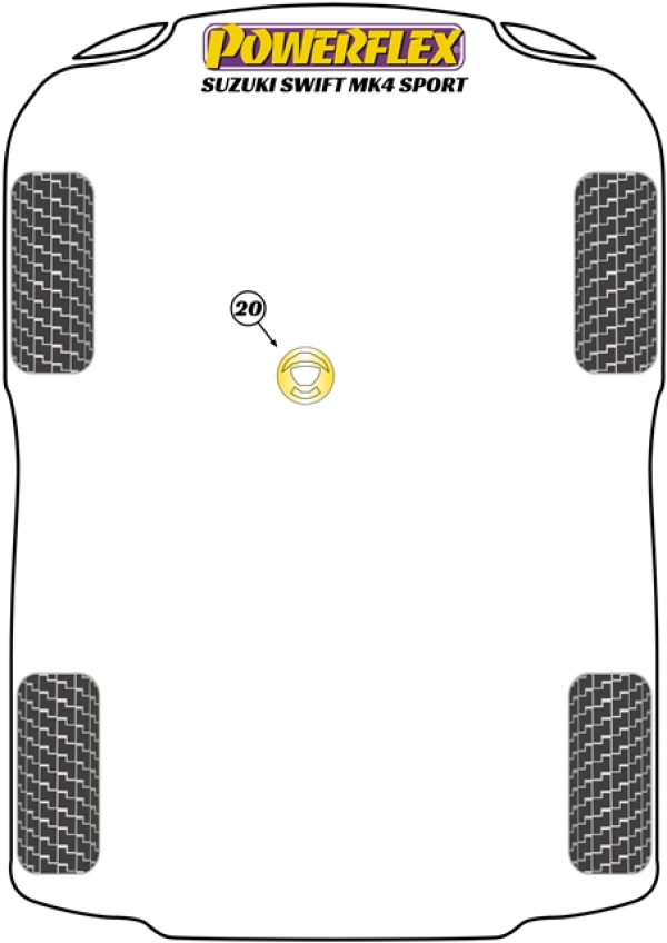 Powerflex Lower Engine Mount Insert - Suzuki Swift Sport ZC33S