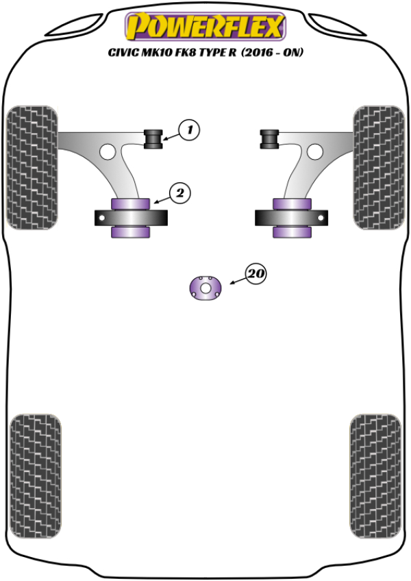 Powerflex Lower Torque Mount Insert - Civic FK8