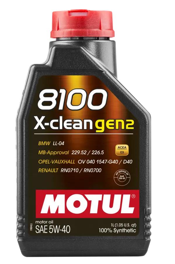 Motul 8100 X-Clean Gen2 Engine Oil - 5W40 1L