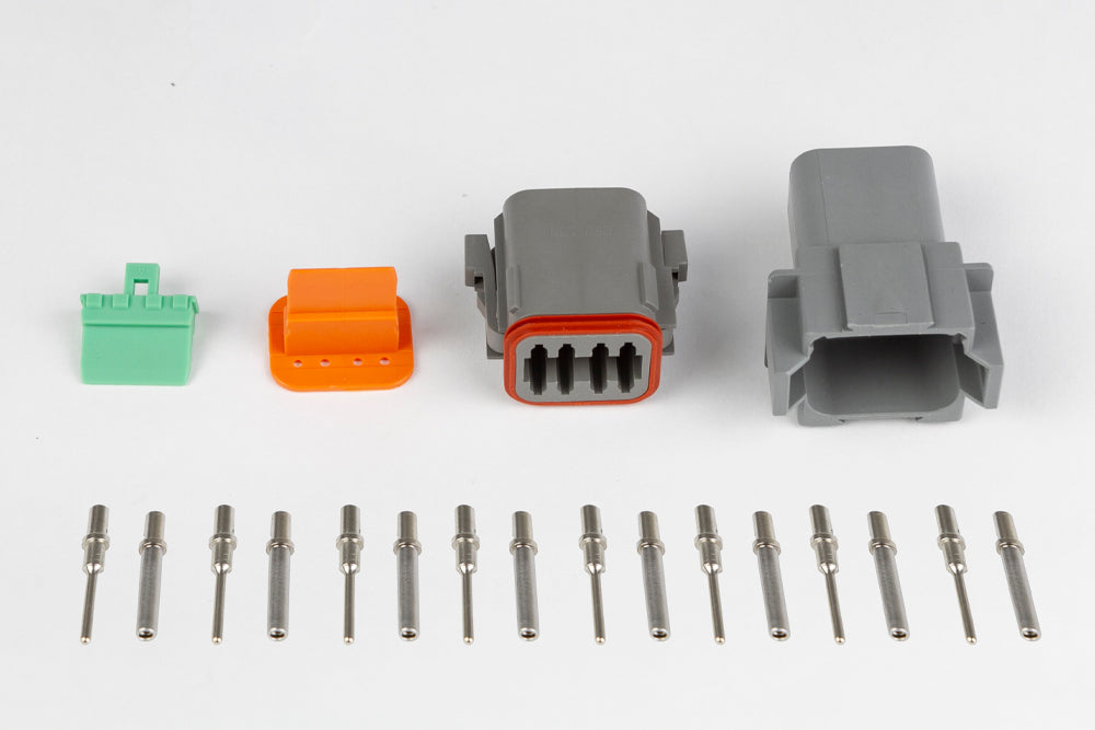 Haltech Plug and Pins Only - Matching Set of Deutsch DT-6 Connectors (13 Amp)
