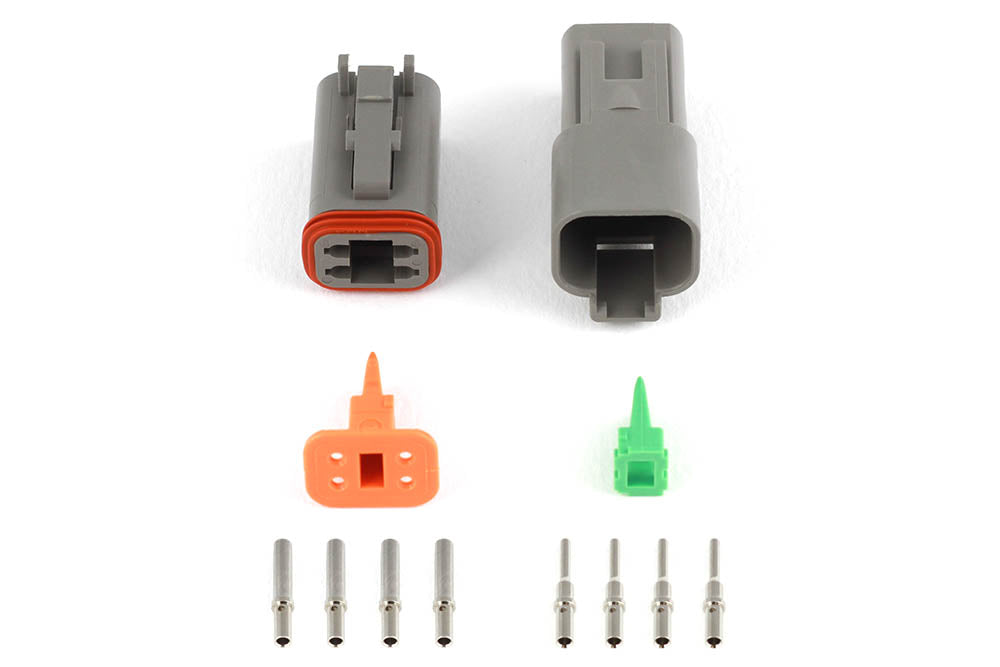 Haltech Plug and Pins Only - Matching Set of Deutsch DT-4 Connectors (13 Amp)