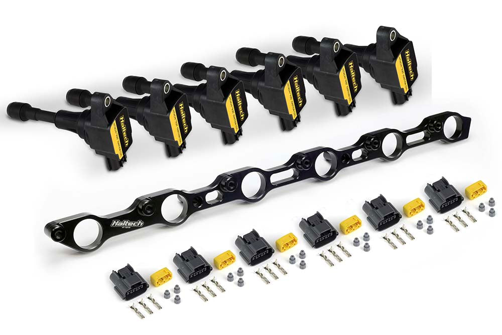 Haltech R35 Coil Bracket Kit for Toyota JZ (Bracket, Coils & Connectors)