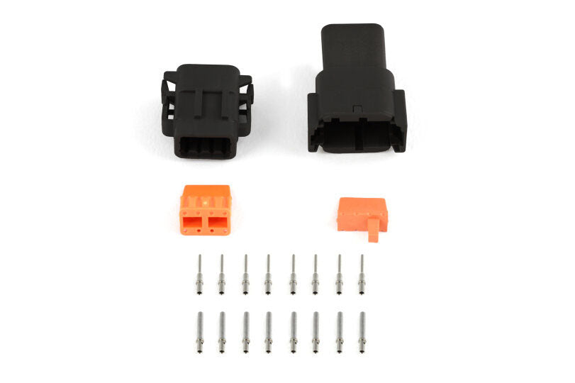 Haltech Plug and Pins Only - DTM-8 Connector Set (Black Keyway B, 7.5 Amp)