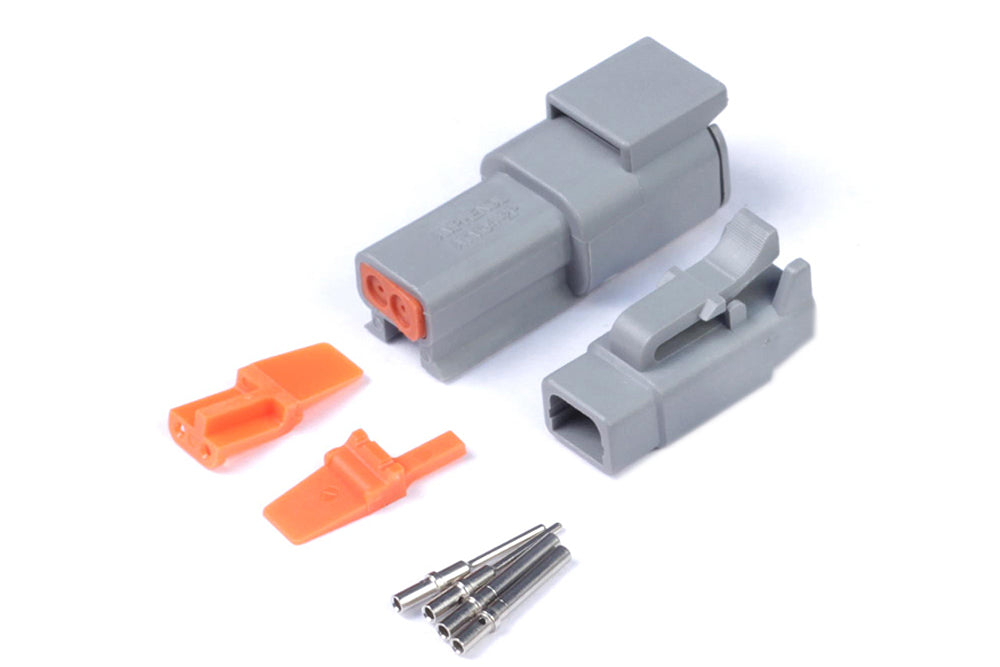 Haltech Plug and Pins Only - Matching Set Deutsch DTM-2 Connectors (7.5 Amp)