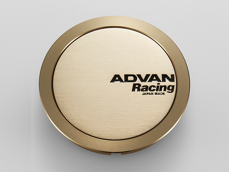 Advan Alloy Wheel Centre Cap, ϕ73, Full Flat Type for 114.3 / 120 PCD - Light Gold Alumite