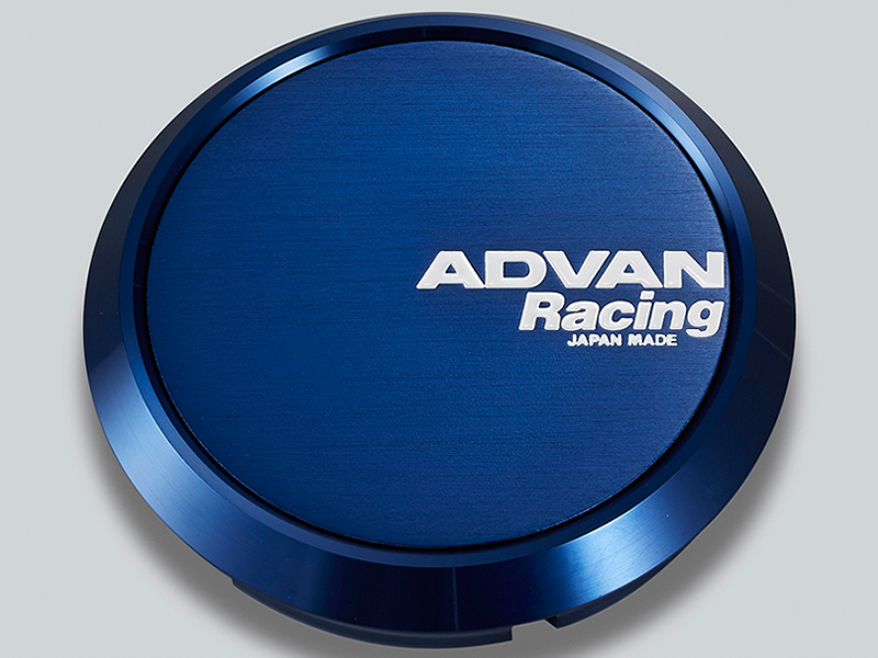 Advan Alloy Wheel Centre Cap, ϕ73, Flat Type for 114.3 / 120 PCD - Blue Alumite