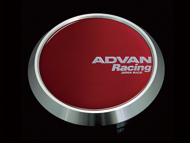 Advan Alloy Wheel Centre Cap, ϕ73, Flat Type for 114.3 / 120 PCD - Candy Red