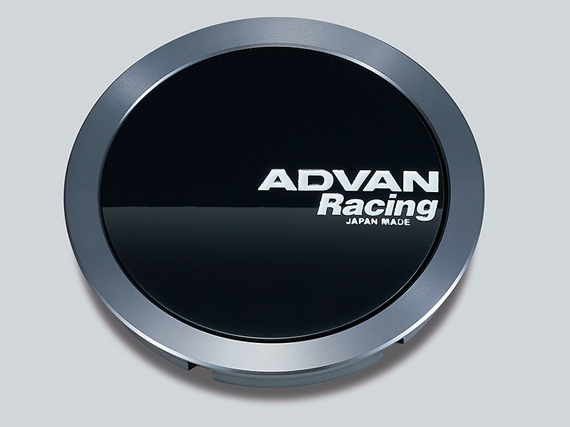 Advan Alloy Wheel Centre Cap, ϕ73, Full Flat Type for 114.3 / 120 PCD - Gloss Black