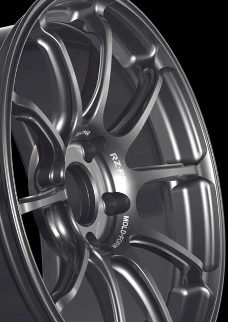 Advan RZ-F2 Alloy Wheel - 18x8.5 ET44 5x114.3 Racing Titanium Blue and Ring