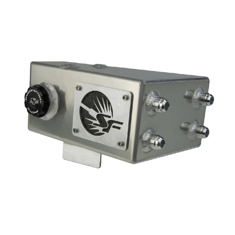 Bidón recolector de aceite en ángulo SpeedFactory con tanque de desbordamiento de refrigerante