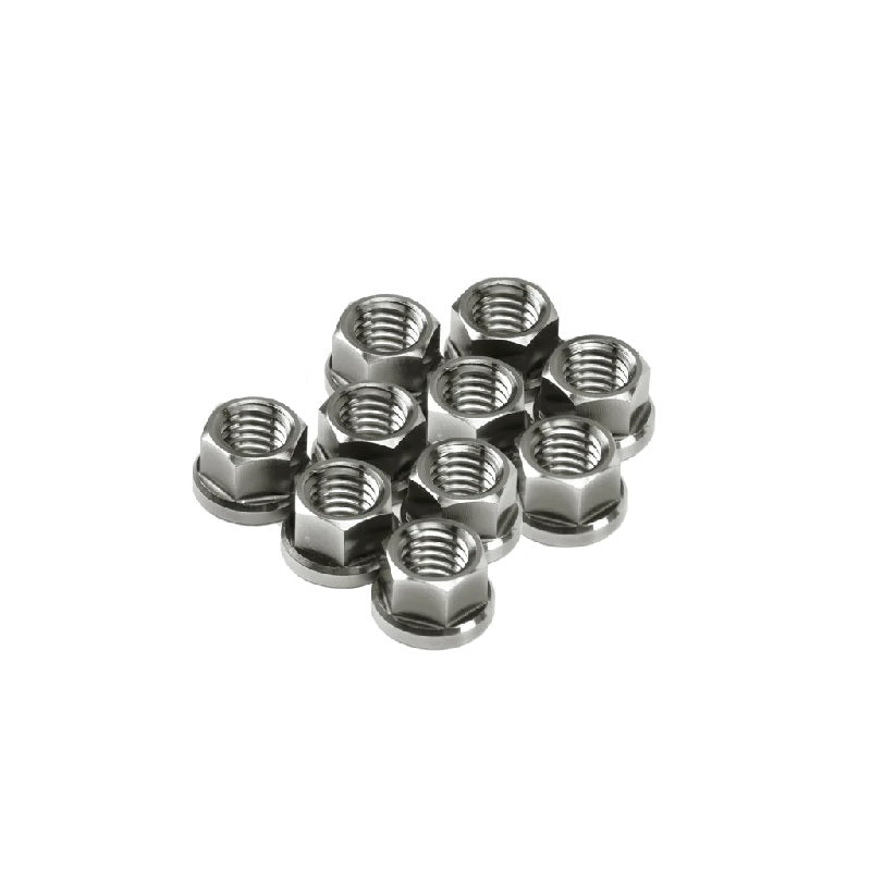 SpeedFactory Racing Titanium M8x1.25MM 6-Point Nuts x10 Raw