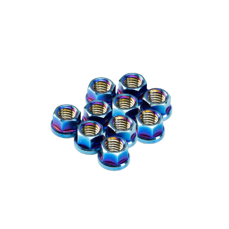 SpeedFactory Racing Titanium M8x1.25MM 6-Point Nuts x10 Burnt
