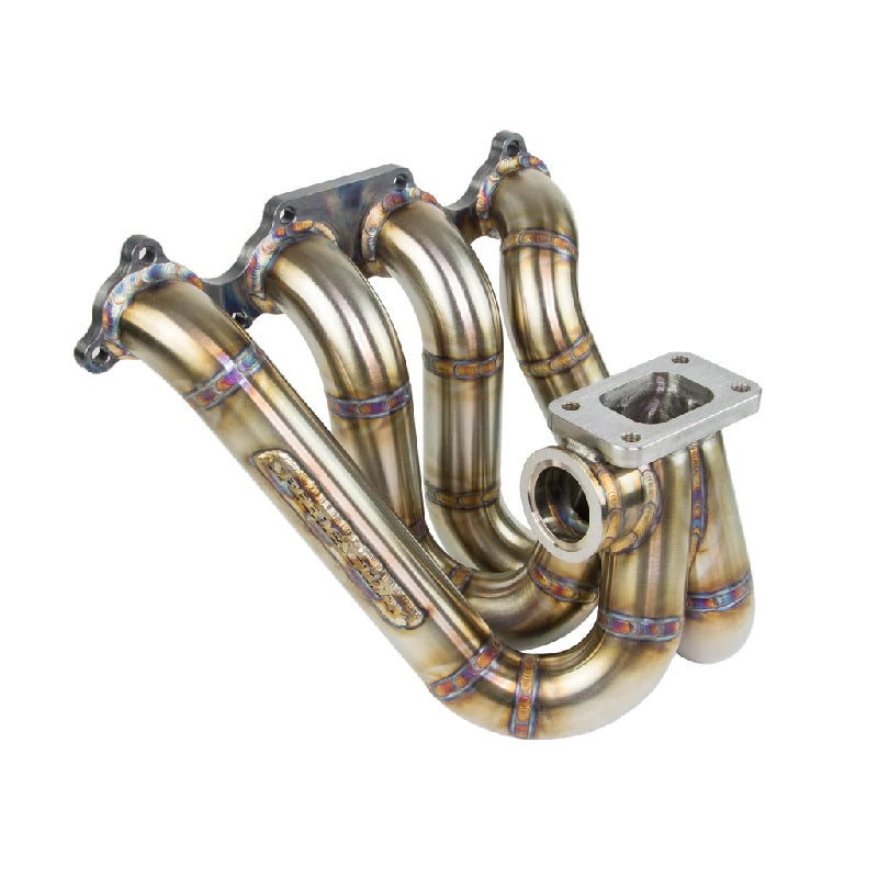 SpeedFactory Racing Stainless Steel Turbo Manifold Top Mount Style D Series T3 Flange W 38-40Mm 2 Bolt Wg