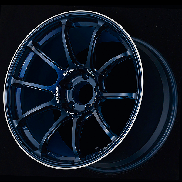 Advan RZ-F2 Alloy Wheel - 18x8 ET48 5x112 Racing Titanium Blue and Ring