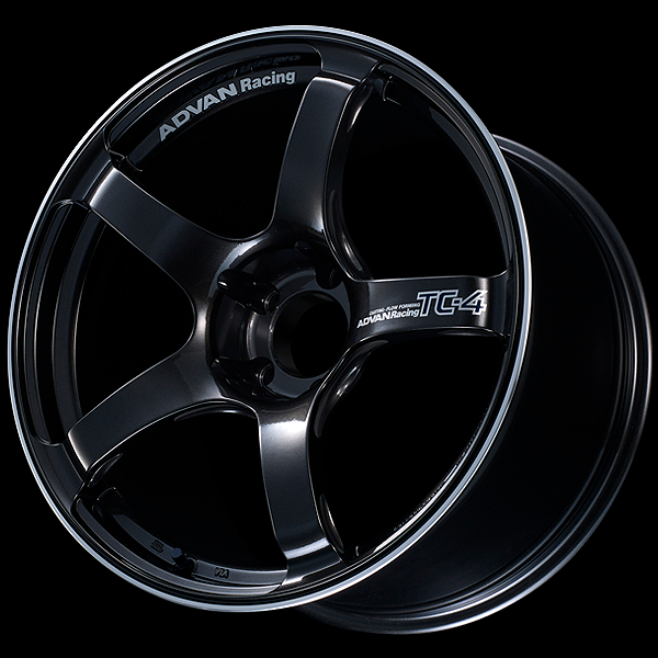 Advan TC4 Alloy Wheel - 18x9.5 ET45 5x114.3 Black Gun Metallic and Ring