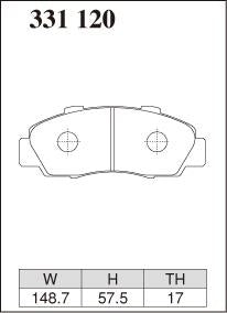 Dixcel RE Type Brake Pads - Front - DC2 (98) EK9 NSX CH1 ATR MB6)