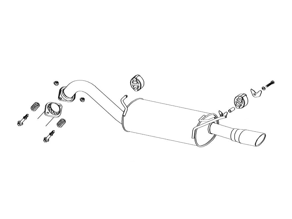 Fujitsubo Wagolis Exhaust - Toyota Corolla Fielder 1.8 ZZE123G
