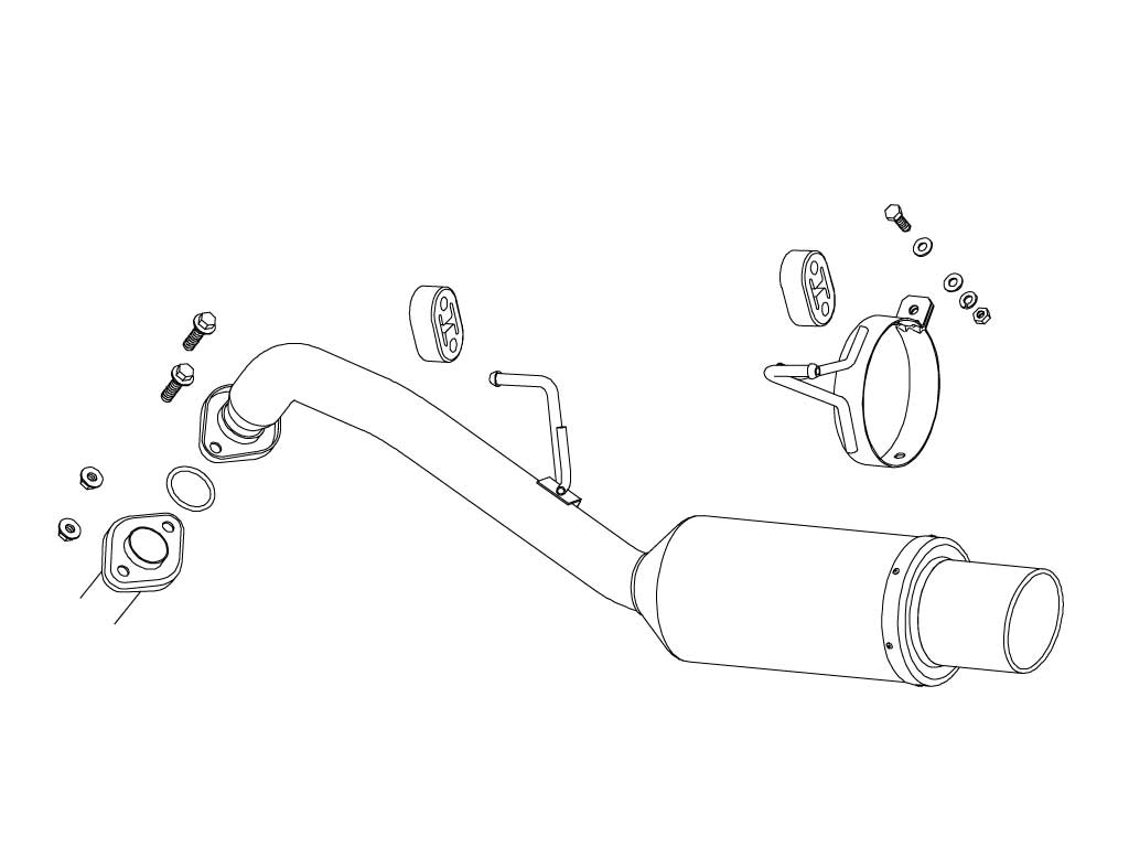 Fujitsubo Blaze Exhaust - Nissan Micra 1.2/1.4 2WD AK12/BK12