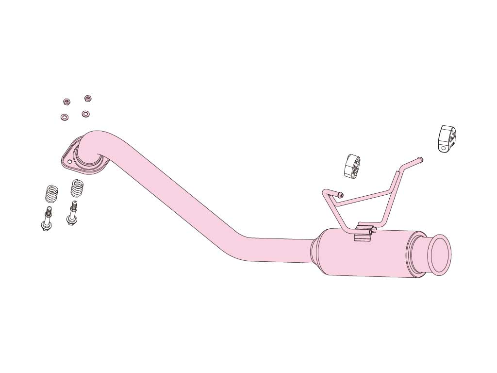 Fujitsubo Rivid Exhaust - Honda Fit Rs 1.5 2WD GK5