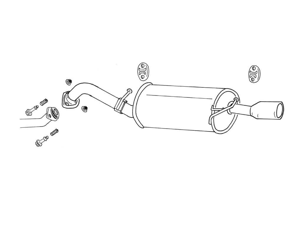 Fujitsubo Wagolis Exhaust - Toyota Corolla Fielder 1.8Z ZZE123G