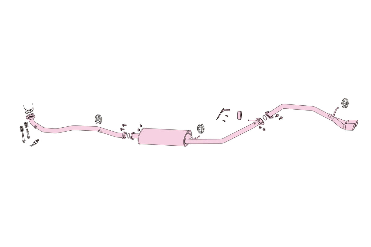 Fujitsubo A-K Exhaust - Daihatsu Tanto Custom NA 2WD LA600S