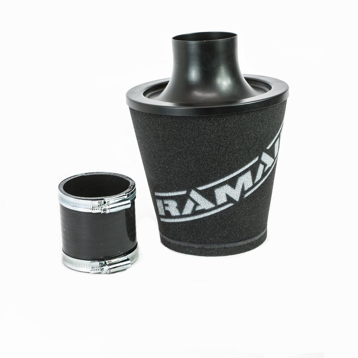 Ramair Ramair Medium Foam Filter Aluminium Base 80mm (3.1inch) OD Black with Silicone Coupler
