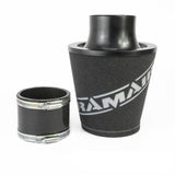 Ramair Ramair Medium Foam Filter Aluminium Base 90mm (3.5inch)OD Black with Silicone Coupler