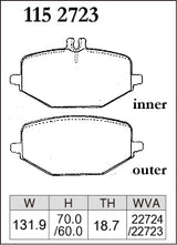 Dixcel M Type Brake Pads - Rear - Mercedes GLE450 4MATIC Sports