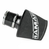 Ramair Large Foam Filter Aluminium Base 90mm (3.5inch) OD Black with Silicone Coupler