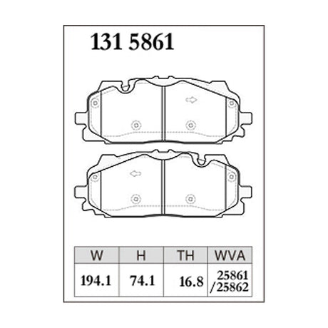 Dixcel Z Type Brake Pads - Front - Audi Q7 Audi RS3