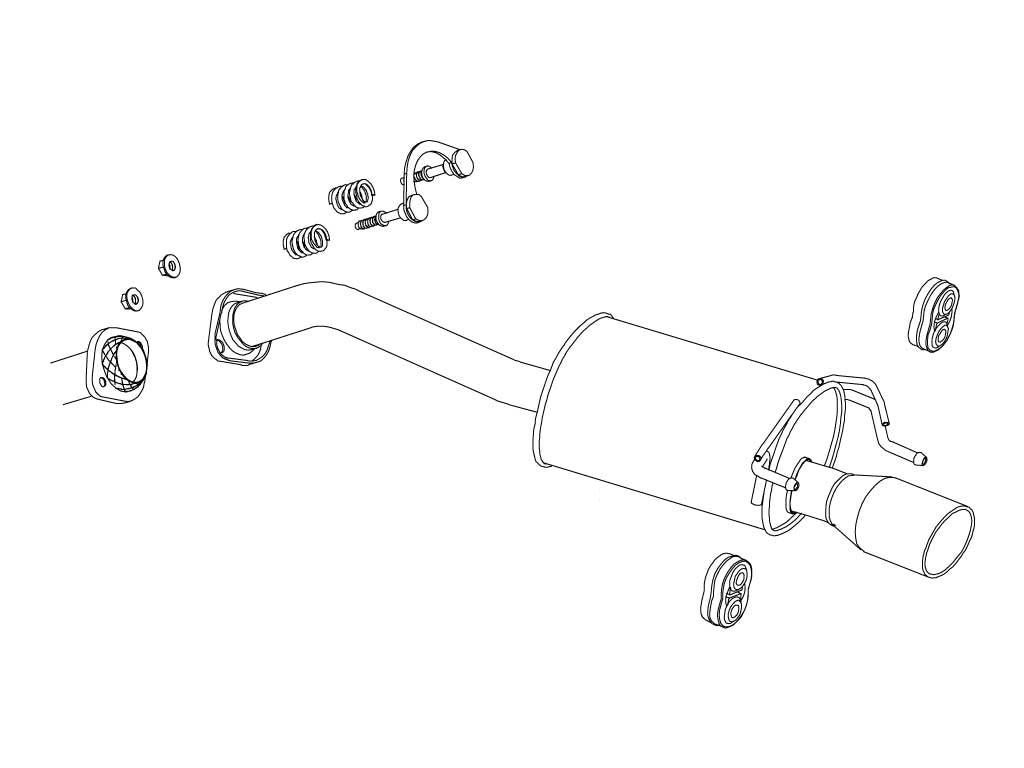Fujitsubo Wagolis Exhaust - Honda Stream 1.8/2.0 2WD RN6/8