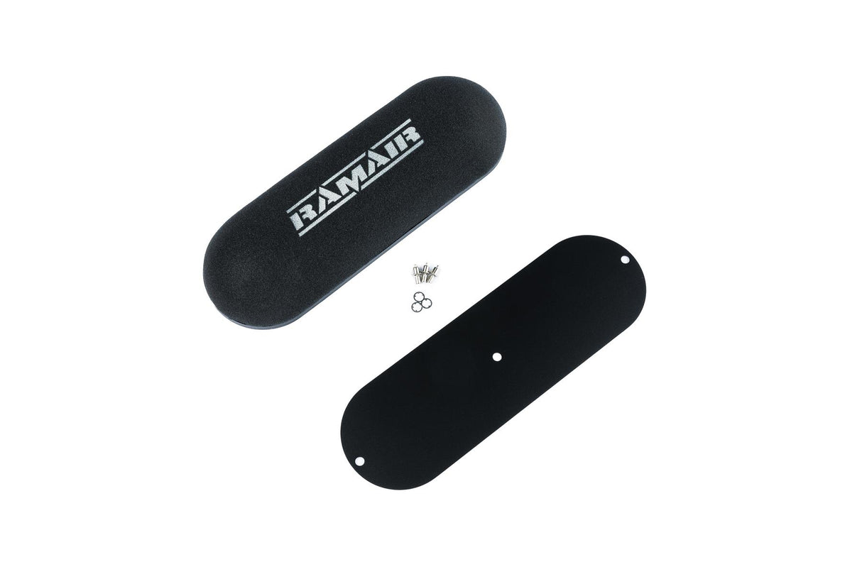 Ramair Twin Domed Carb Air Filter & Blank Baseplate - 65mm Internal Height