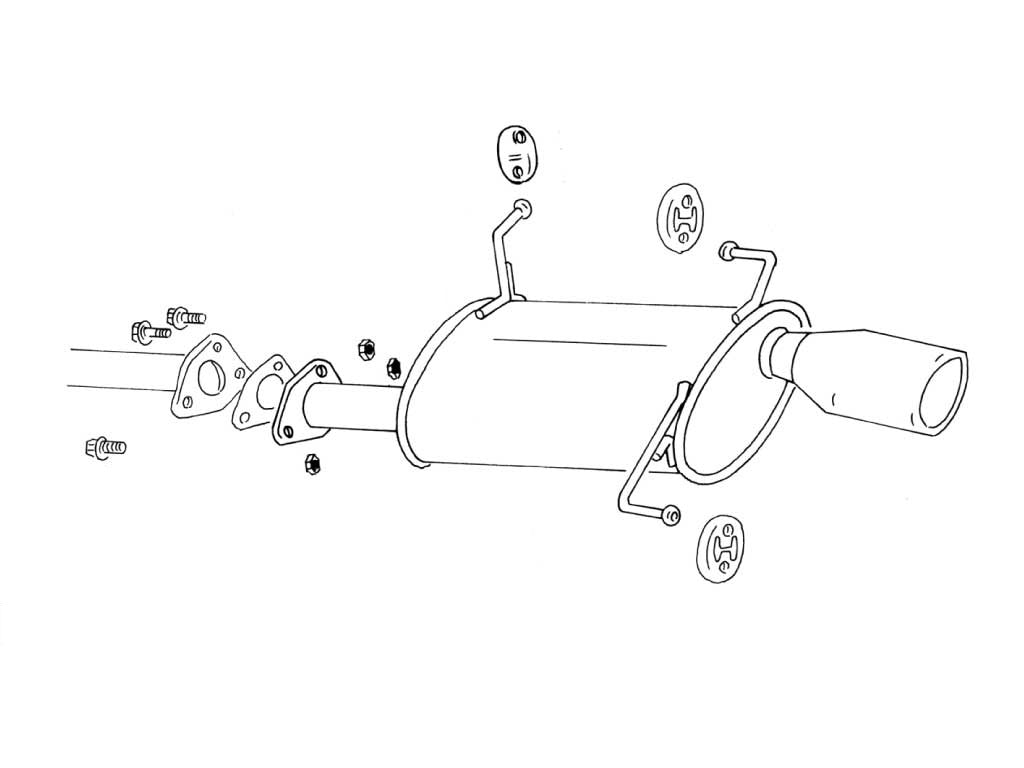 Fujitsubo Wagolis Exhaust - Mitsubishi Grandis Sports 2WD NA4W