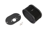 Ramair Pleated Carburettor Intake Air Filter Baseplate to fit SU HS6 Mini Offset 100mm