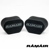 Ramair 2x Twin Inlet Motorcycle Carb Sock Foam Air Filter 74mm