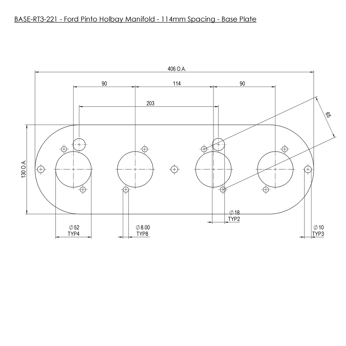 Ramair Twin Carb Air Filter With Baseplate MG Pinto Holbay 100mm Internal Height