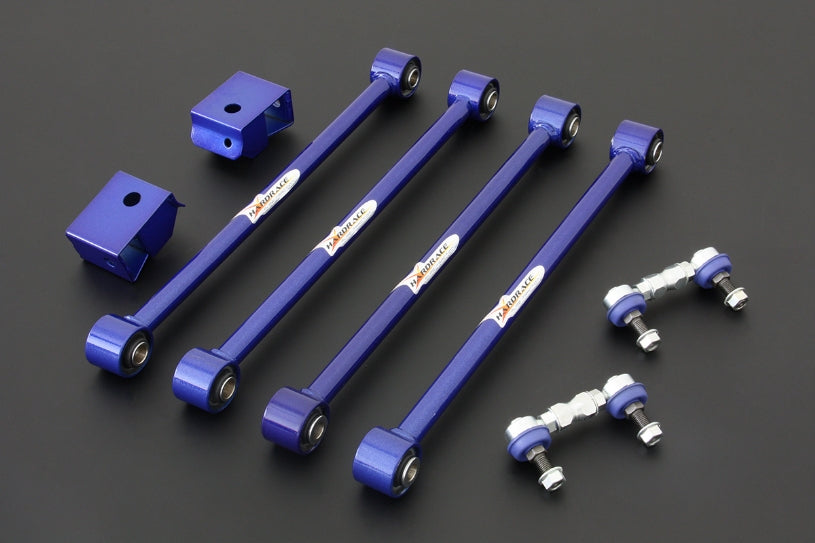 Hardrace Non-Adjustable Rear Arms, Spherical Bearings, 80pc Set - Impreza GC