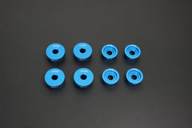 Hardrace Solid Aluminium Subframe Bushes, 4pc Set - 200SX S13 / S14, Silvia S15, Skyline R32 / R33 / R34