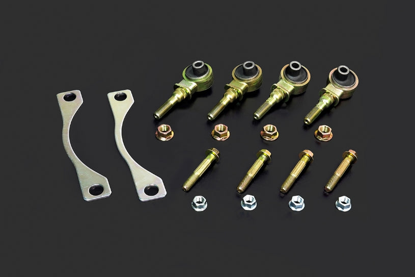 Hardrace Front Upper Arm Bushes Offset Function Hardened Rubber Camber -0.5 Caster +0.5, 6pc Set - Civic EG / DC2