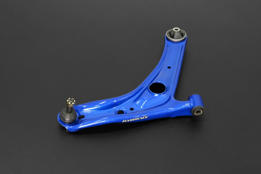 Hardrace Front Lower Control Arm Hardened Rubber W/14mm Front Side Bushes - Vitz Yaris Echo 03-05, Japan-Built Only